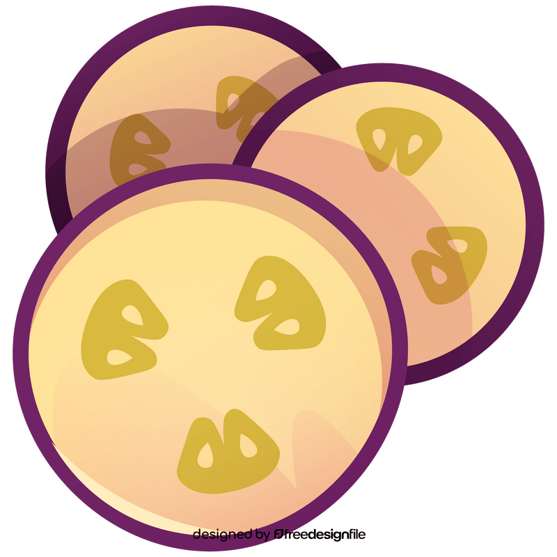 Eggplant circles clipart