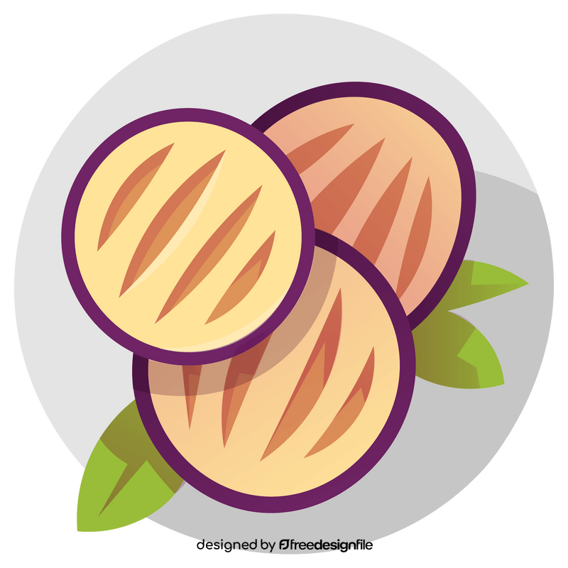 Eggplant fried clipart
