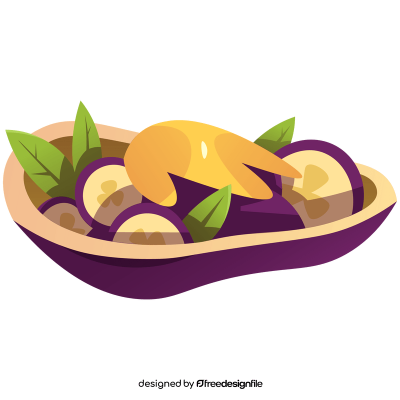 Eggplant salad clipart