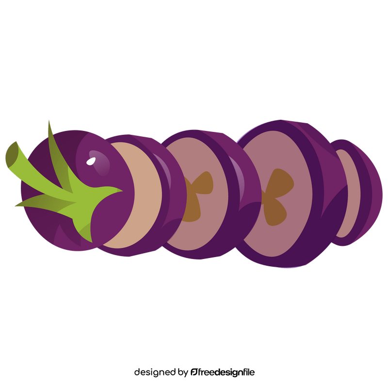 Eggplant sliced clipart