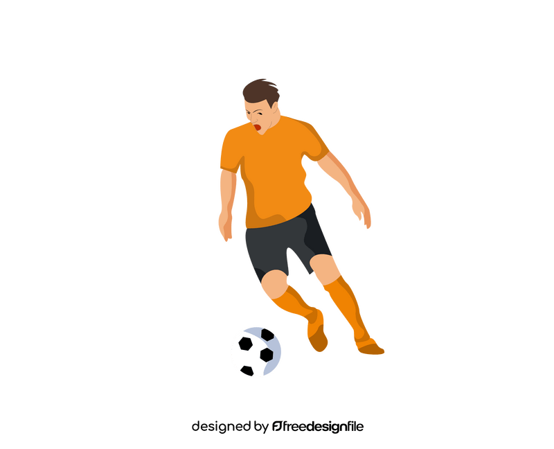 Soccer player clipart