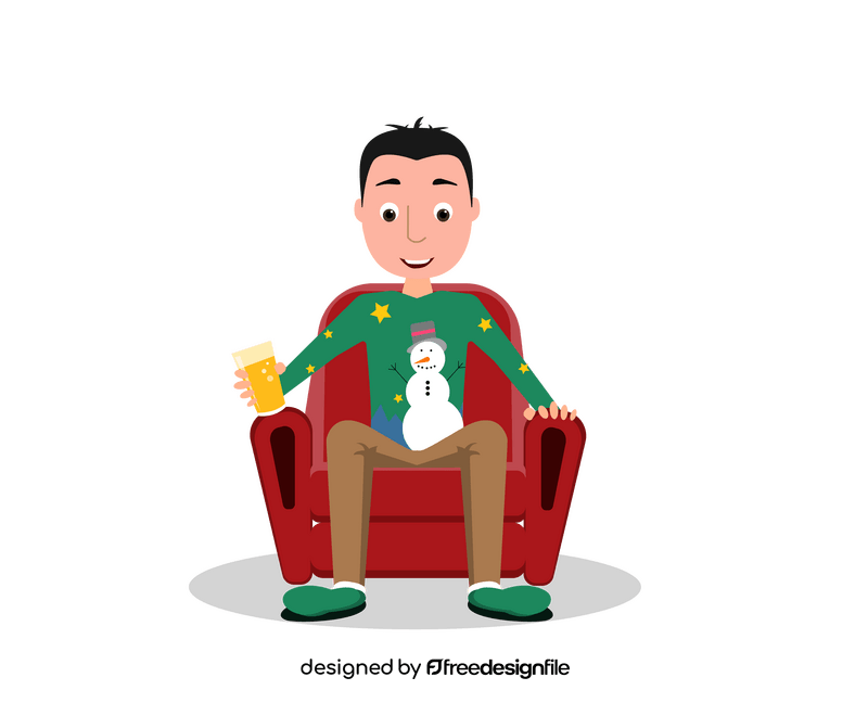 Christmas boy clipart