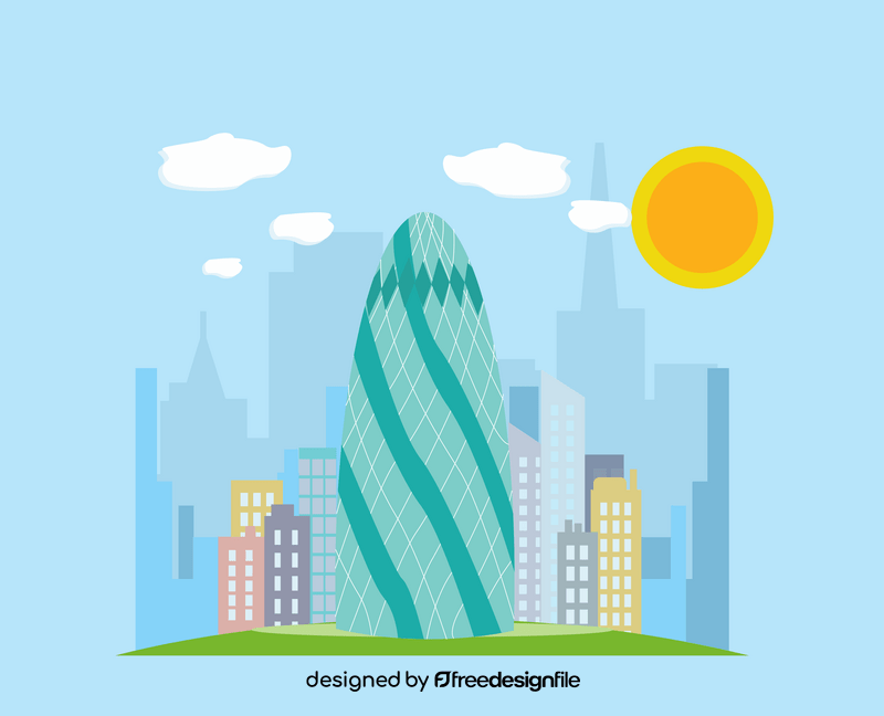 The Gherkin illustration vector free download