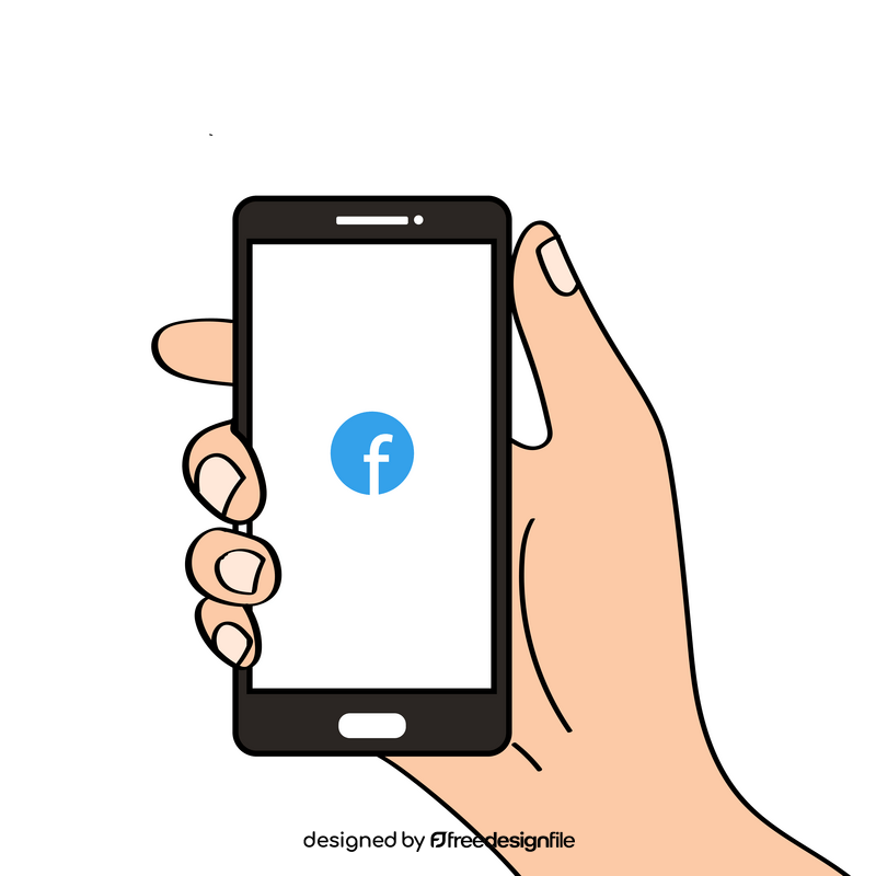 Holding phone social media clipart