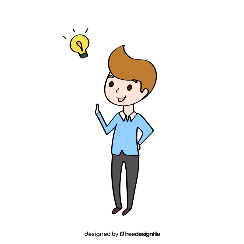 Man with idea clipart