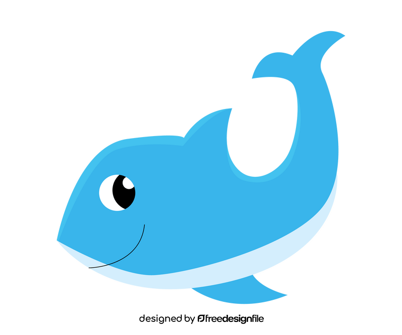 Baby shark swimming clipart