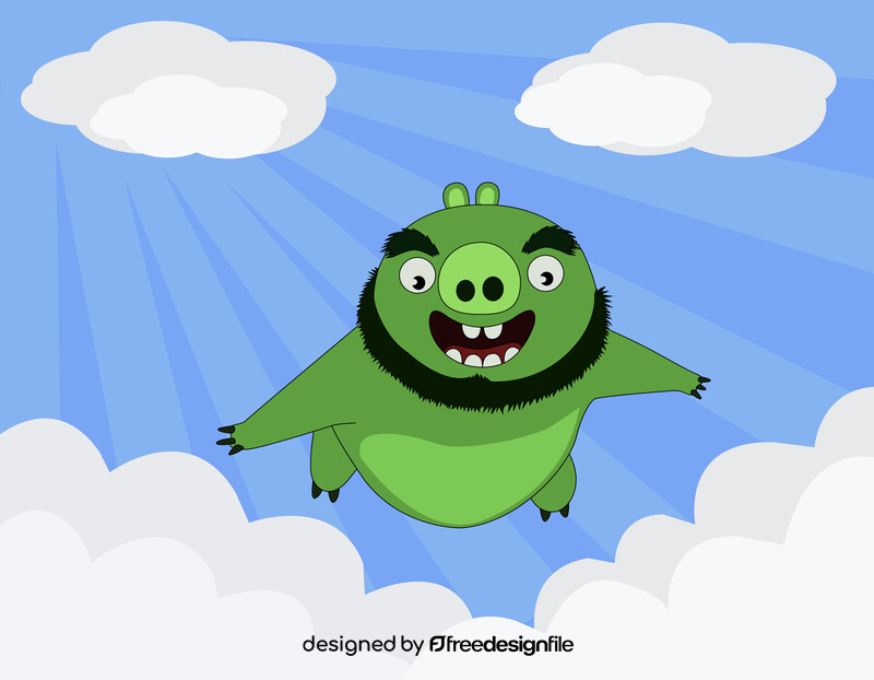 Angry birds bad piggy vector