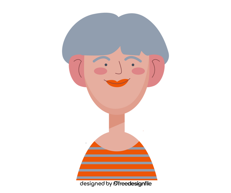 Free girl with short hair clipart