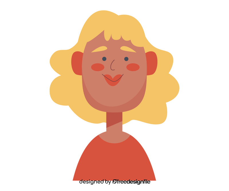 African american woman with blond hair clipart