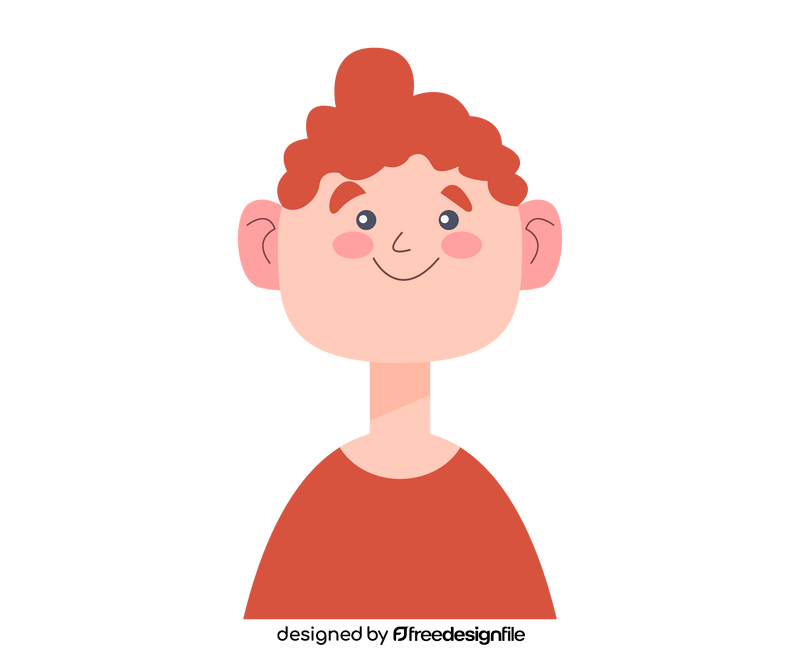 Young redhead girl portrait clipart