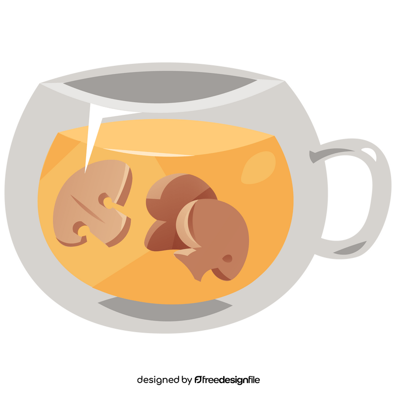 Mushroom tea clipart