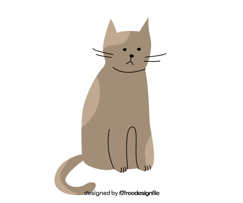 Scared cat illustration clipart