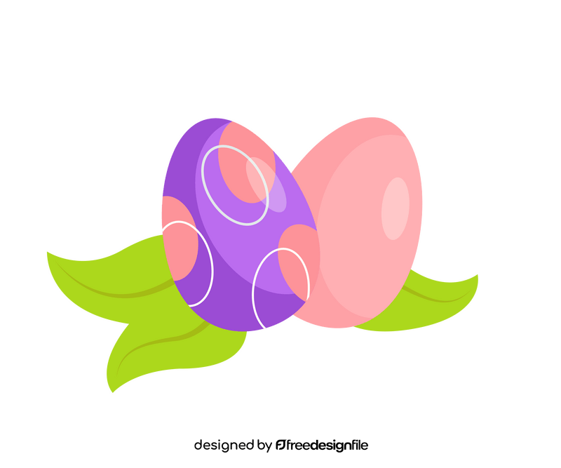 Easter eggs cartoon clipart