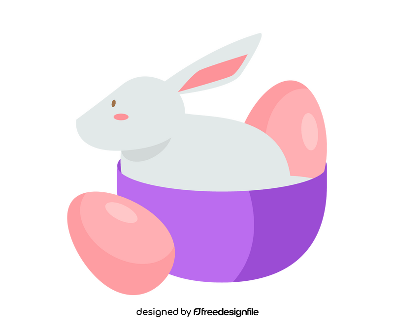 Bunny eggs clipart