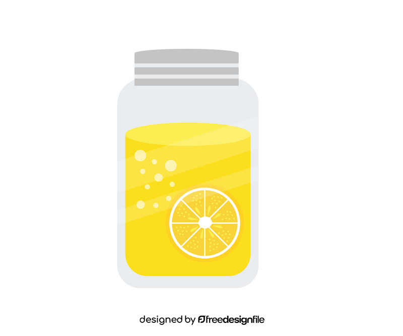 Lemon juice decanter clipart