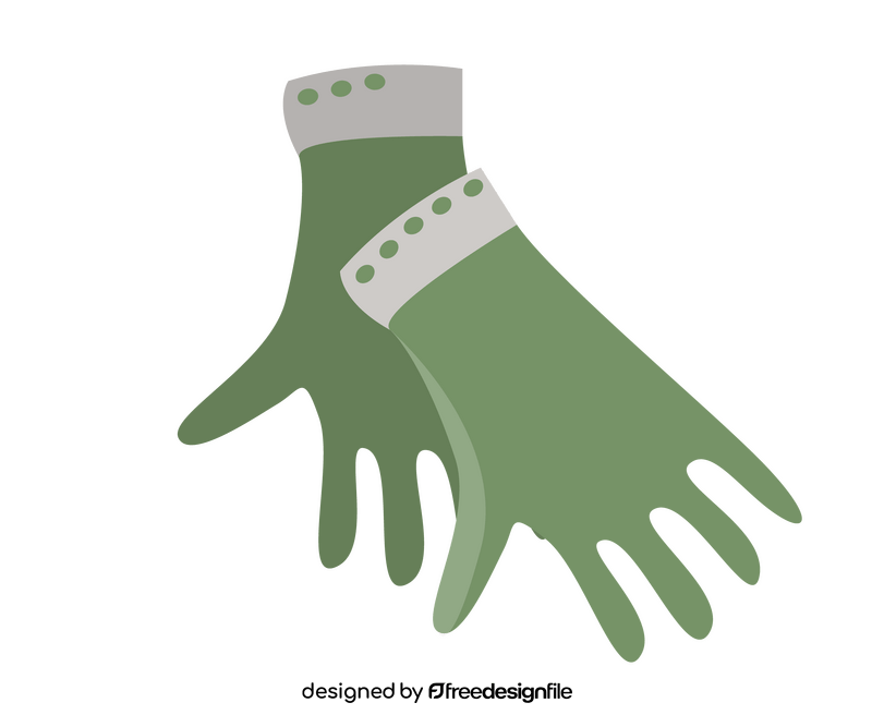 Green gloves clipart