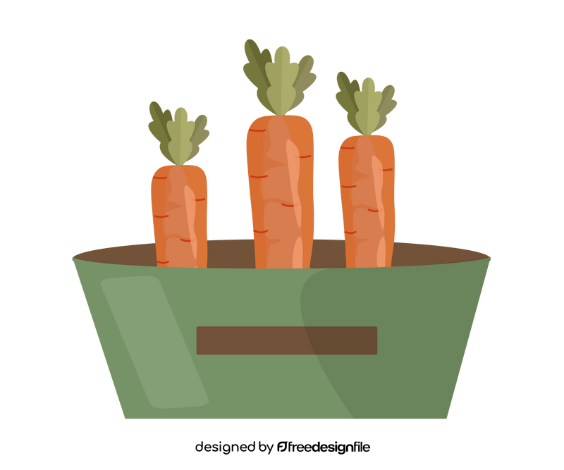 Carrot in the ground clipart