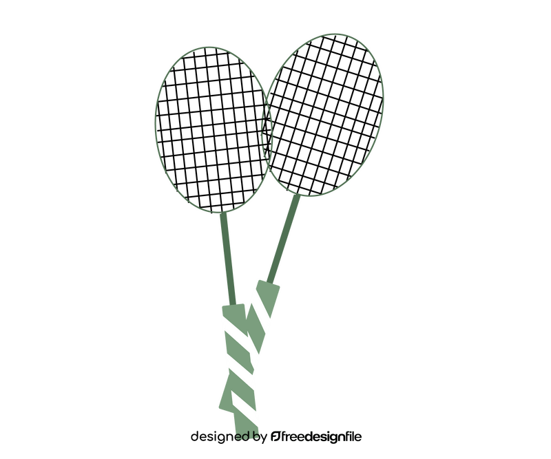 Badminton rackets clipart