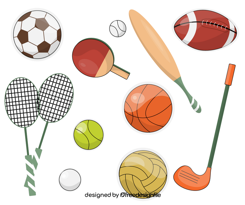 Sports equipment vector