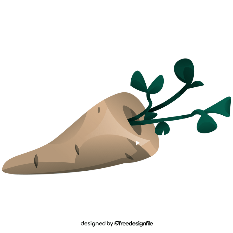 Parsnip root leaves clipart