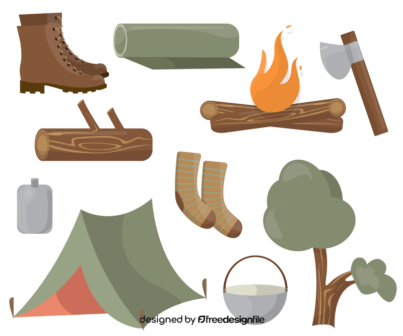 Camping, trip vector