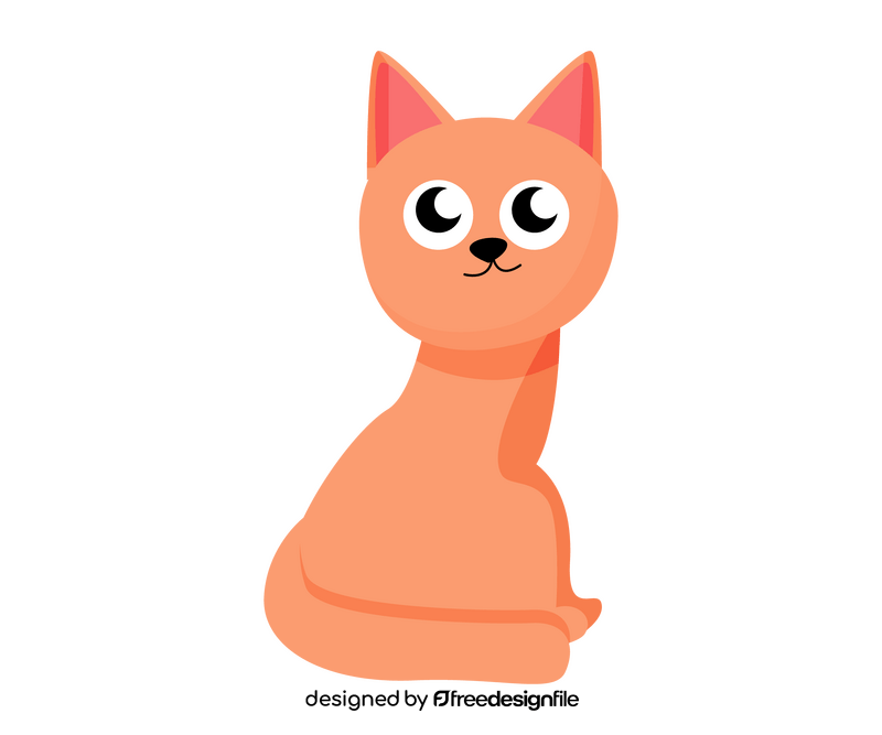 Baby ginger cat clipart