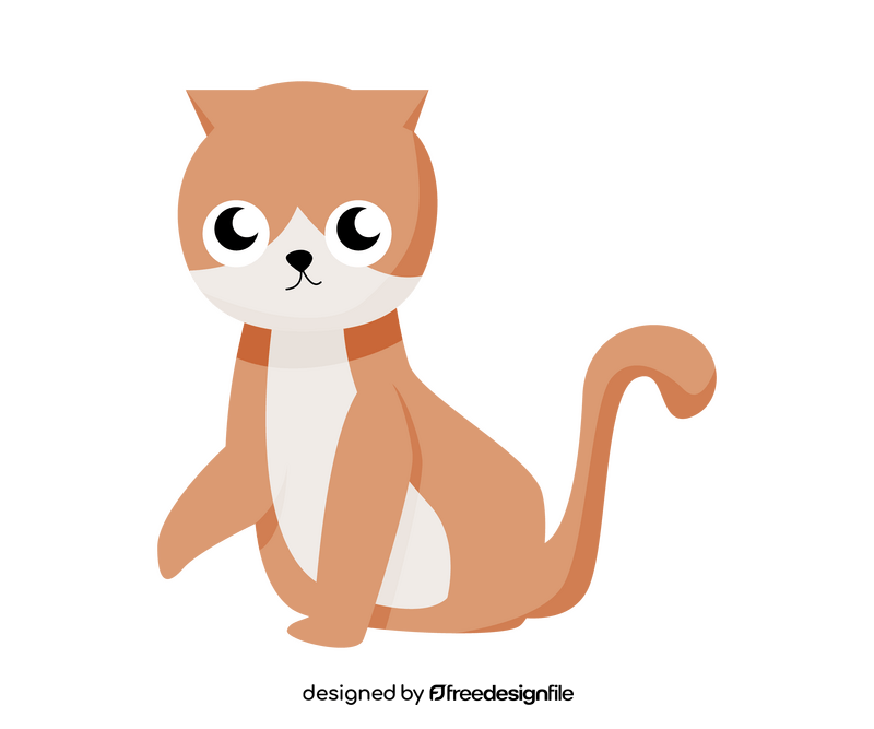 Sad kitten drawing clipart