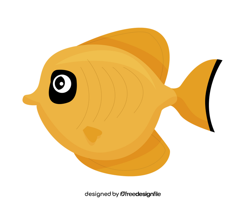 Yellow fish free clipart