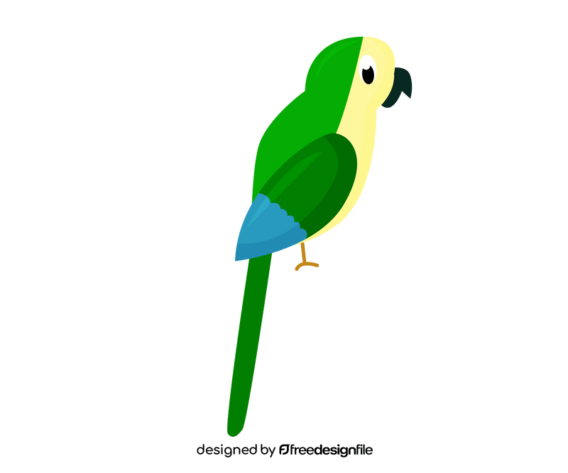 Green parrot free clipart