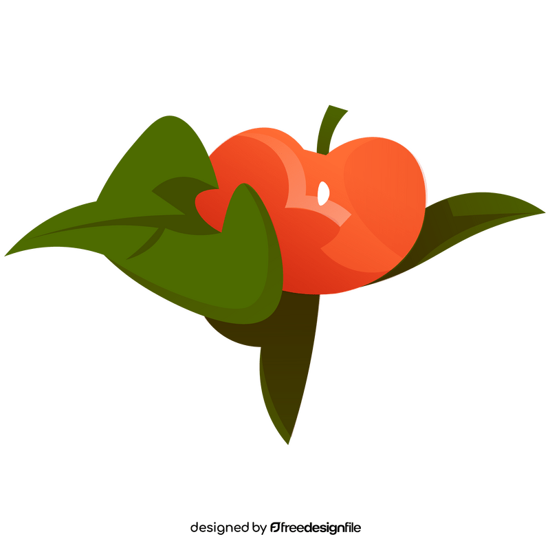 Pumpkin with leaves clipart