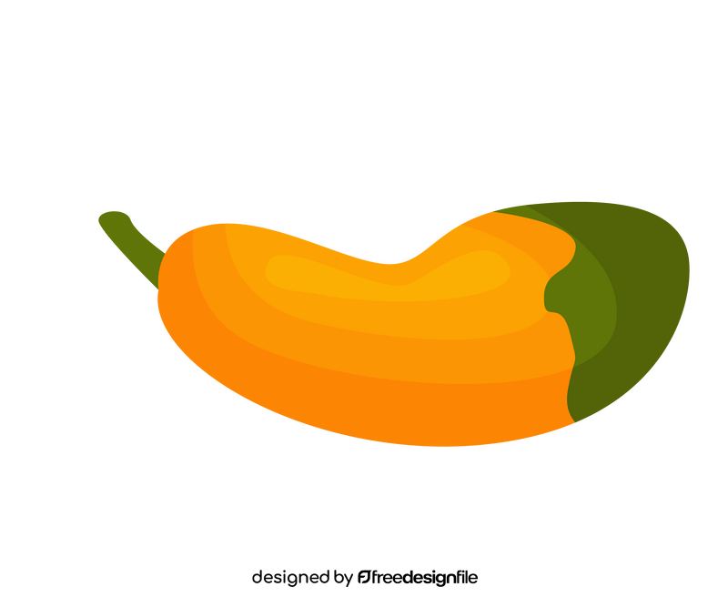 Orange elongated pumpkin drawing clipart