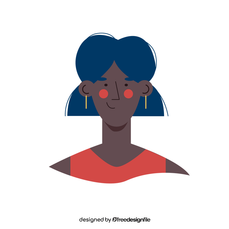 African American black portrait clipart