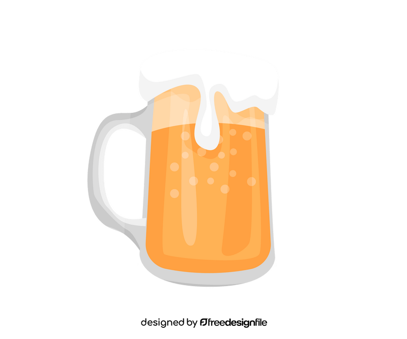 Glass of beer clipart