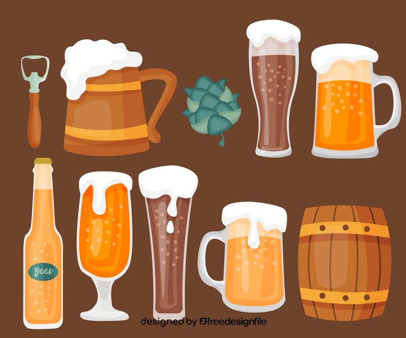 Beer set vector