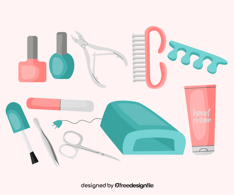 Nail beauty, manicure vector