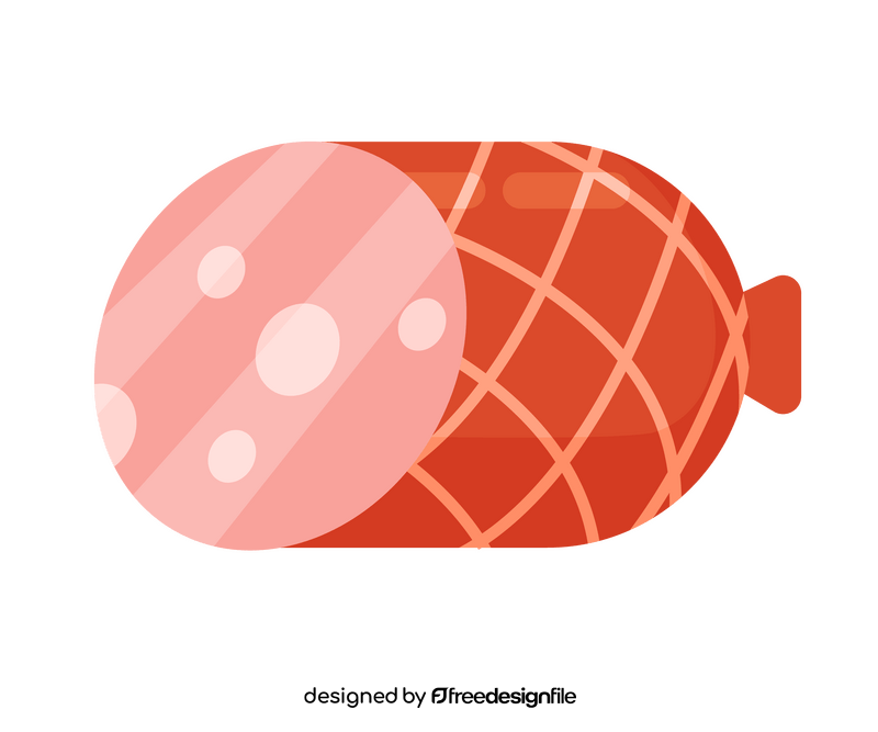 Half sausage cartoon clipart