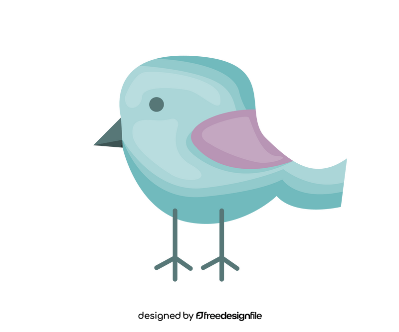 Blue bird cartoon clipart