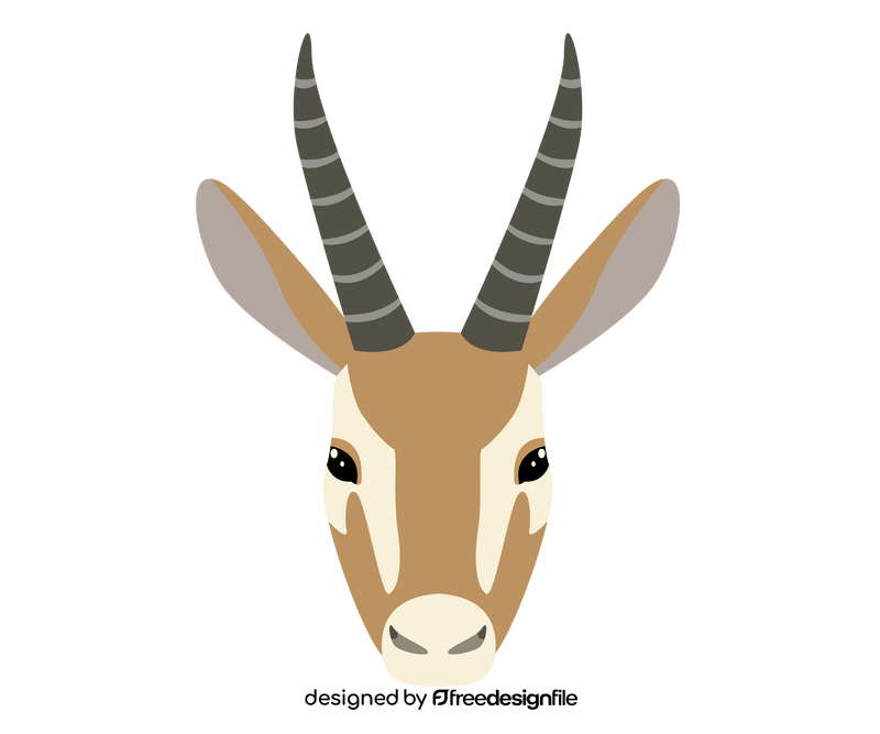 Cartoon goat portrait clipart