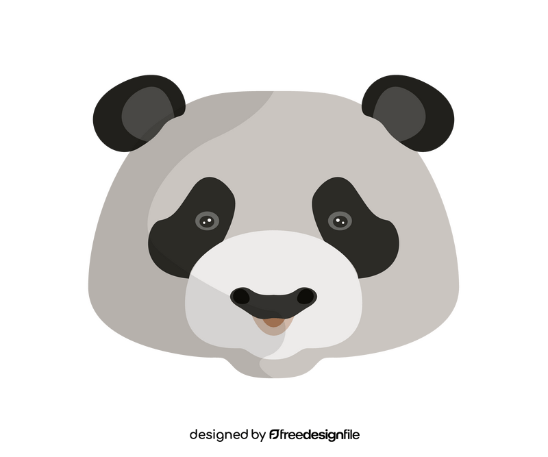 Panda head cartoon clipart