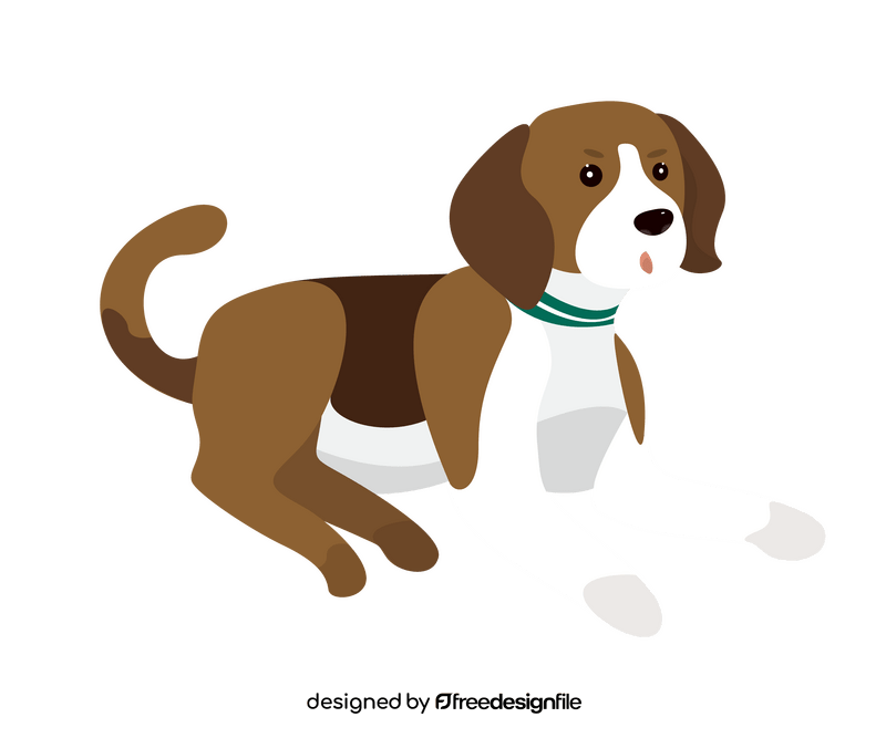 Cute dog cartoon clipart