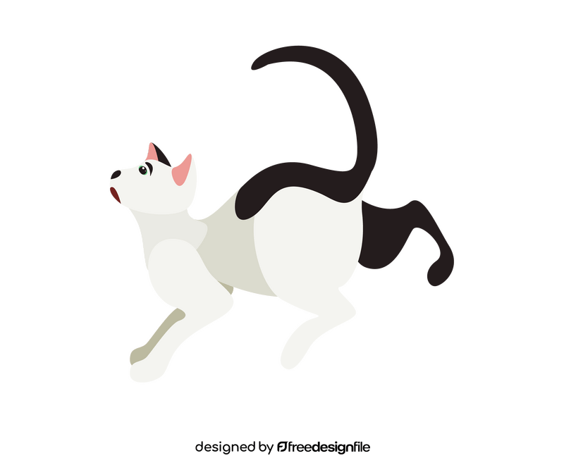 Bicolor cat clipart