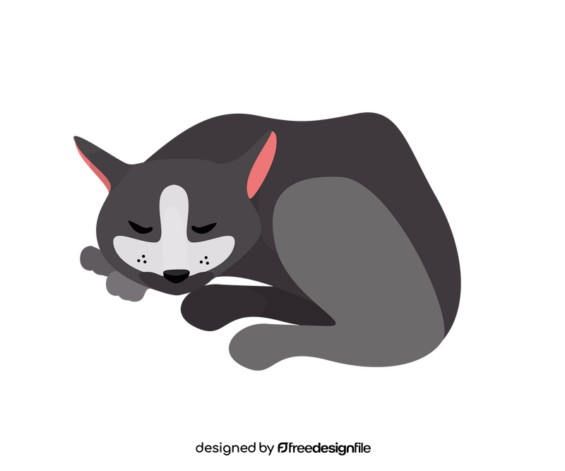 Sleeping cat clipart