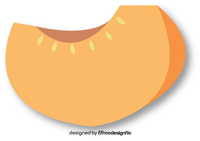 Slice of Apricot clipart