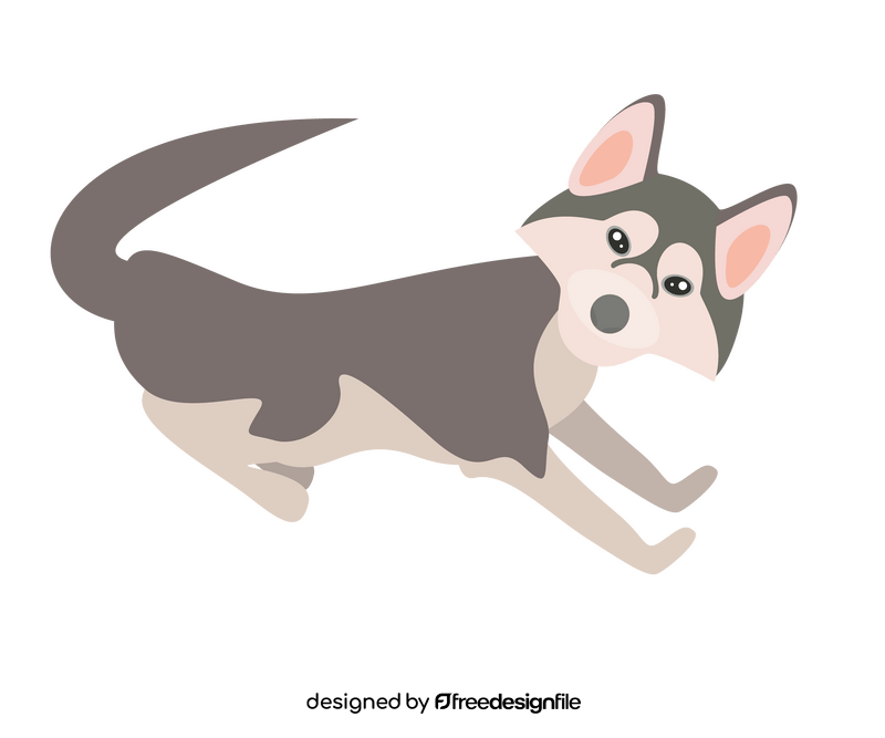 Cartoon husky dog clipart