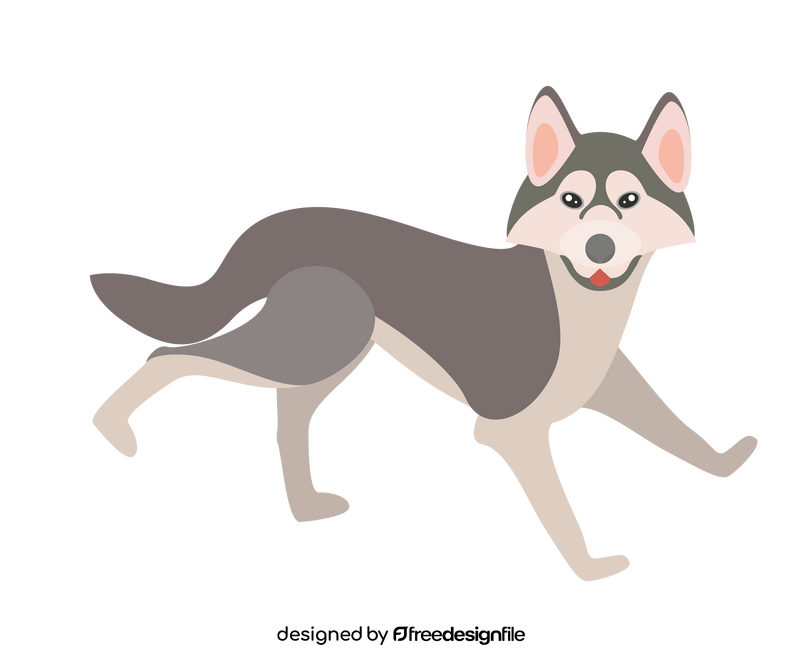 Husky dog illustration clipart