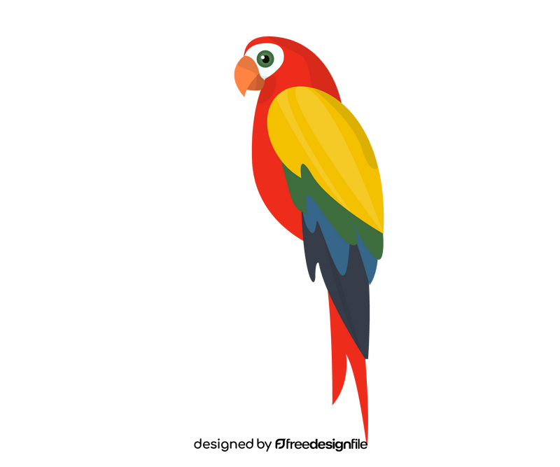 Cute parrot cartoon clipart