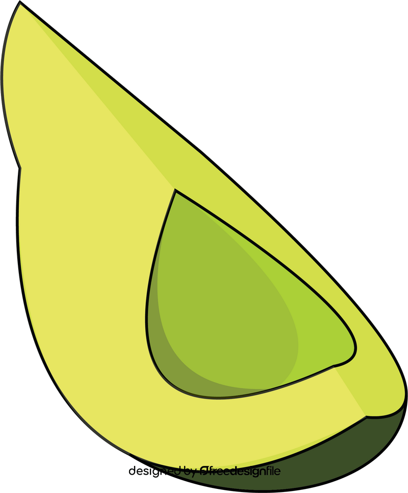 Slice of Avocado clipart