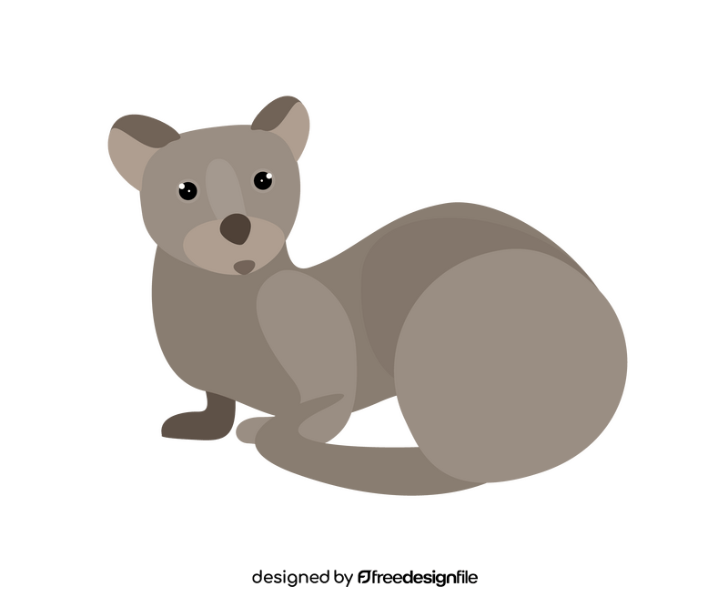 Least weasel cartoon clipart