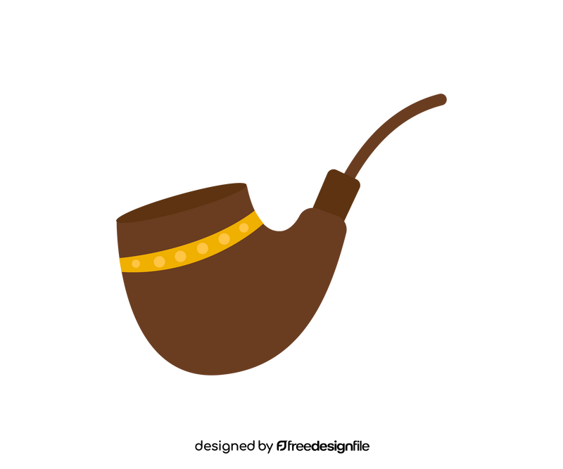 Smoking pipe cartoon clipart