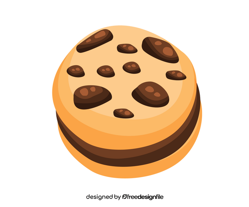 Chocolate filled cookie clipart